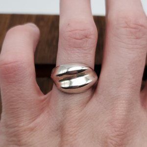 Size 7.75 925 Sterling Silver Cool Double Ridge Design Ring